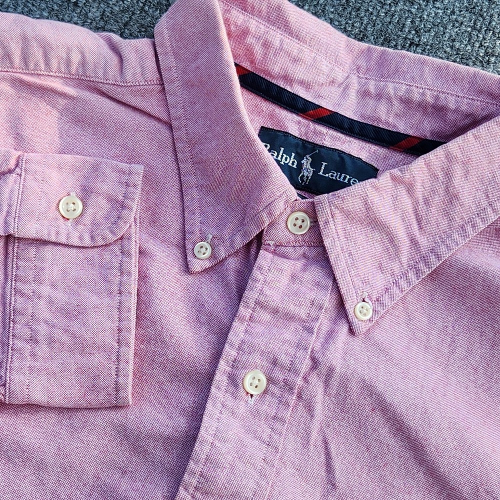 Men's Ralph Lauren Classic Fit long sleeve button down Sun-Washed Red Size XL